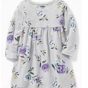baby girk floral Scoop-Neck Jersey Dress